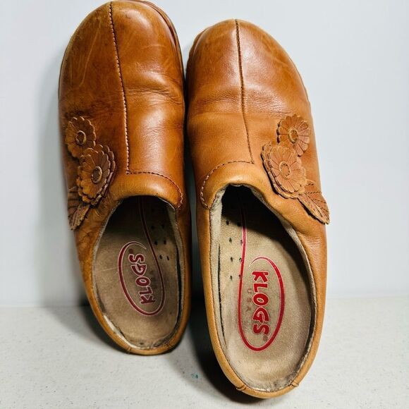 Klogs Women's Brown Leather Slip On Mule Shoes Size 7 - Picture 5 of 7